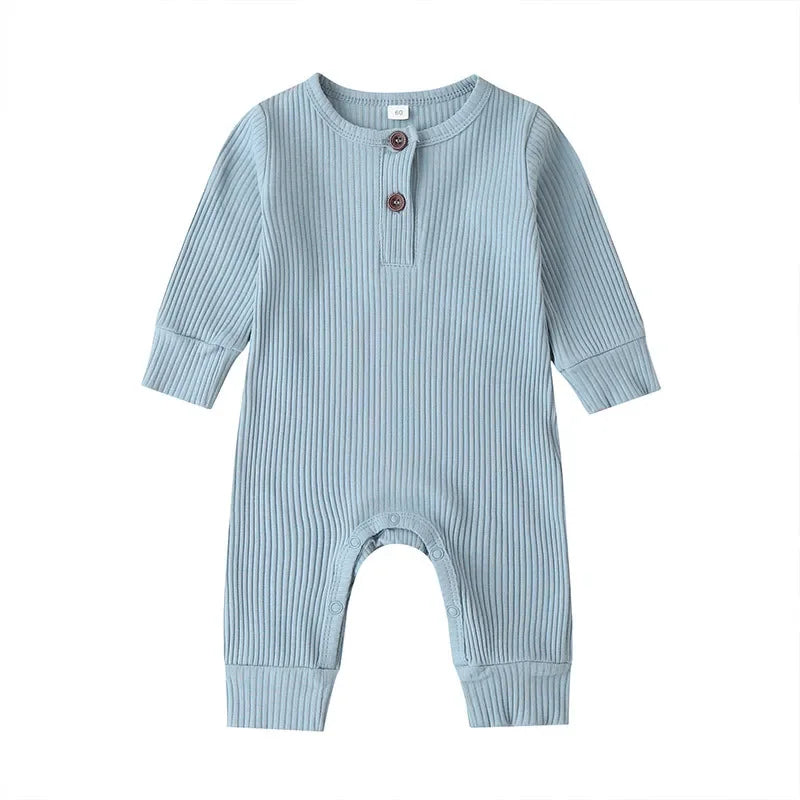 Cozy Up Your Little One! 🍂 Newborn Baby Romper – Soft Cotton Long Sleeve Jumpsuit for Boys & Girls, Perfect for Autumn!