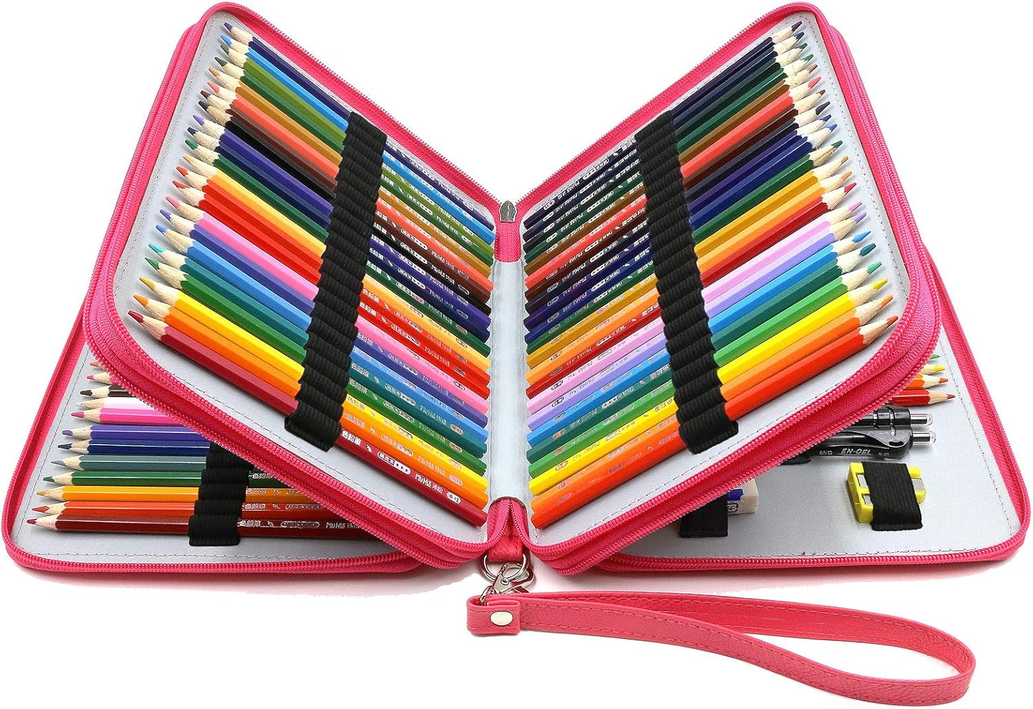 Organize in Style! ✨ 120-Slot PU Leather Pencil Case | Multi-Layer Zipper Bag with Handle – Perfect for Art Supplies, Colored Pencils, & Brushes!