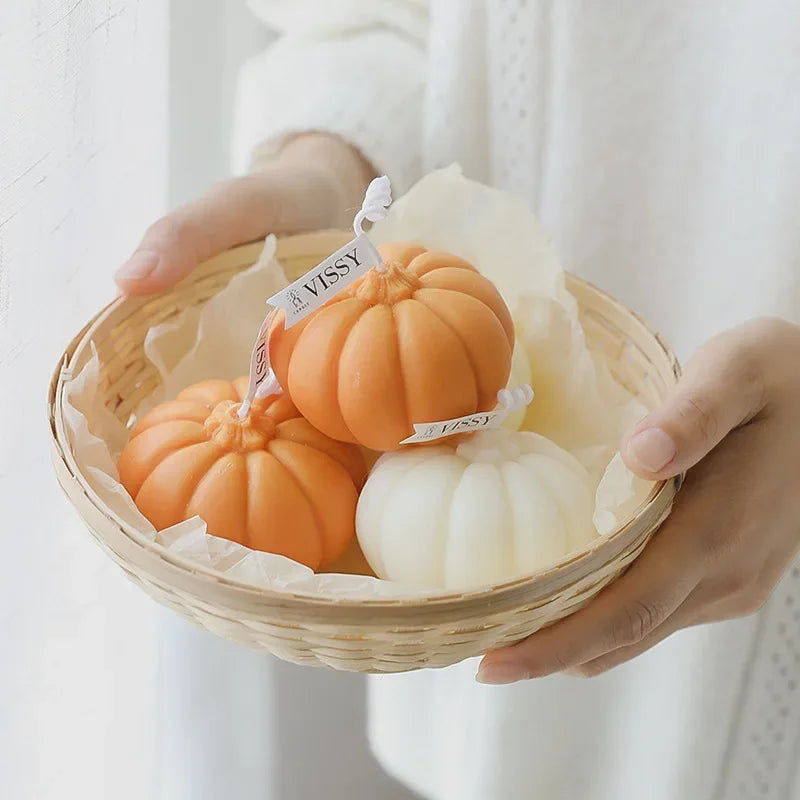 Add a Touch of Cozy Charm! 🎃 Nordic Pumpkin Scented Candles | 3D Soy Wax Aromatherapy – Perfect for Home Decor & Gift-Giving!