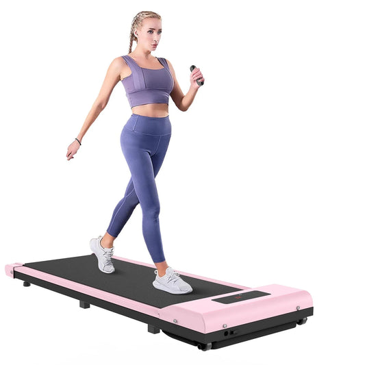 Treadmills for Home, Portable under Desk Treadmill for Home/Office, 0.6-6.2MPH, No Assembly Required, Pink