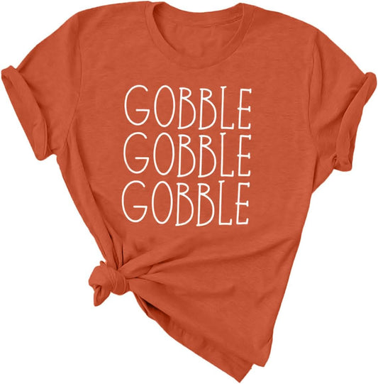 Get Festive in Style! 🍂🦃 Thanksgiving 'Gobble Gobble' Tee – Perfect for a Fun & Comfy Holiday Look! 👕✨