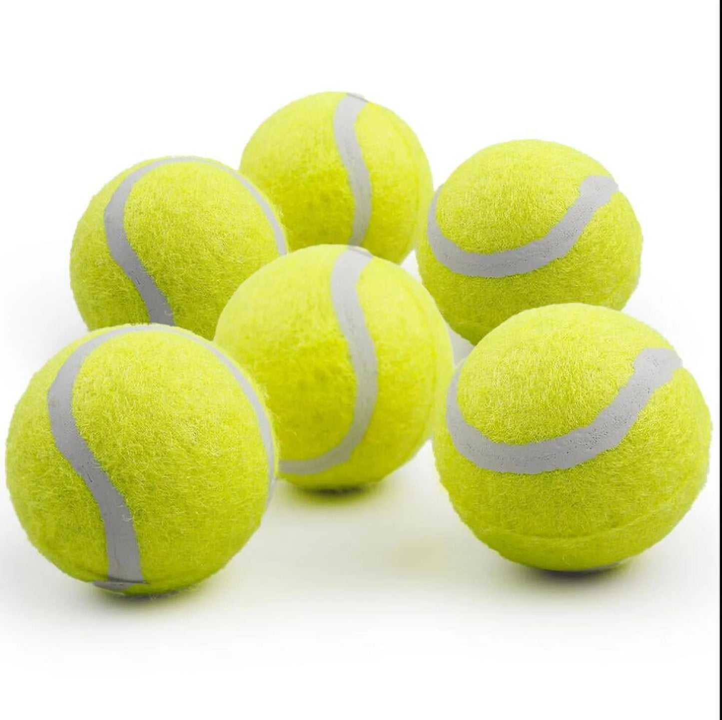 🐾 Playtime Fun: 6-Pack Dog Tennis Balls for Fetch & Mini Ball Launcher! 🎾🐶 (For Puppies & Small Dogs)