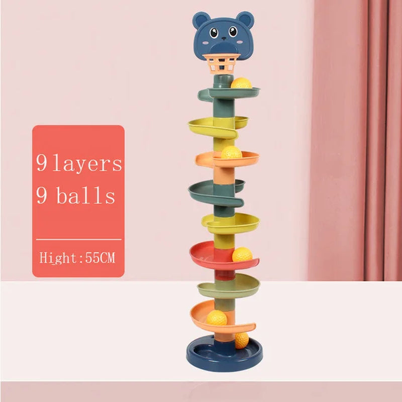 Boost Your Baby’s Development: Montessori Rolling Ball Toy – Fun, Stacking & Educational Play for Little Explorers! 🎉👶