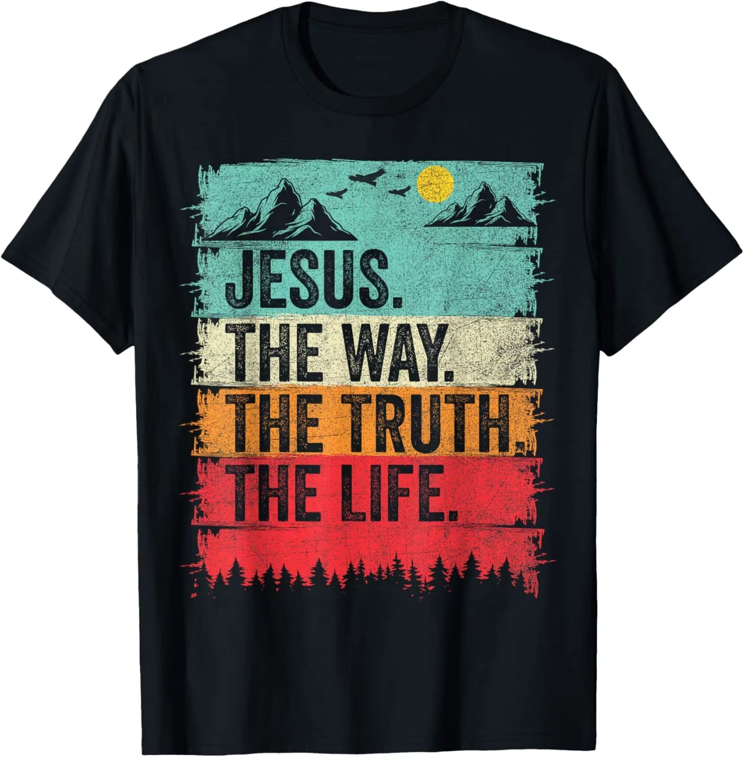 Christian T Shirt Women Men Kids Jesus the Way Truth Life T-Shirt Graphic T Shirts Vintage T Shirt Camisetas