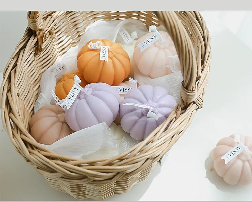 Add a Touch of Cozy Charm! 🎃 Nordic Pumpkin Scented Candles | 3D Soy Wax Aromatherapy – Perfect for Home Decor & Gift-Giving!