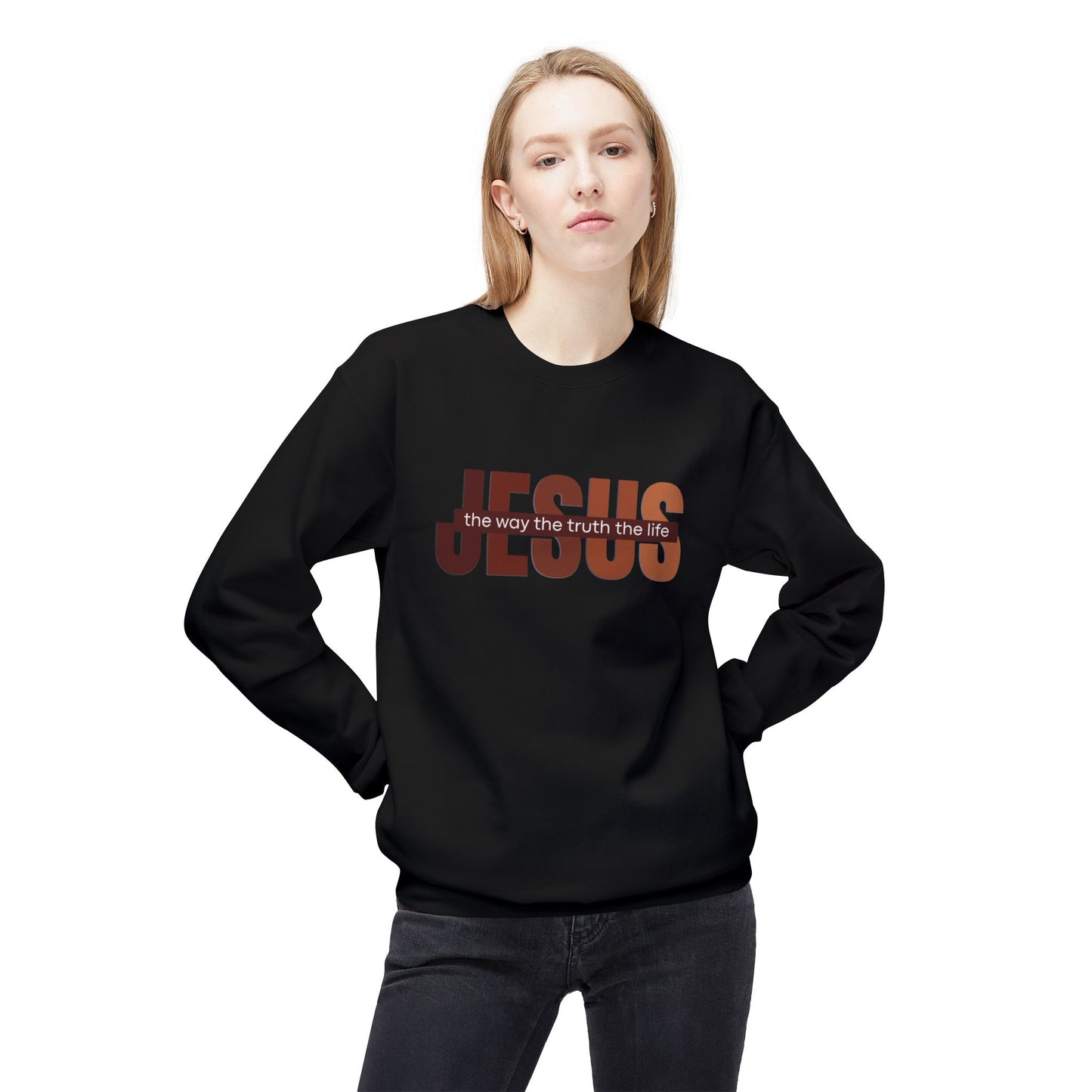 Jesus The Way The Truth The Life Sweatshirt, Womens Religious Sweatshirt, Faith Sweatshirt, Christian Sweatshirt, Bible Verse, Jesus Lover