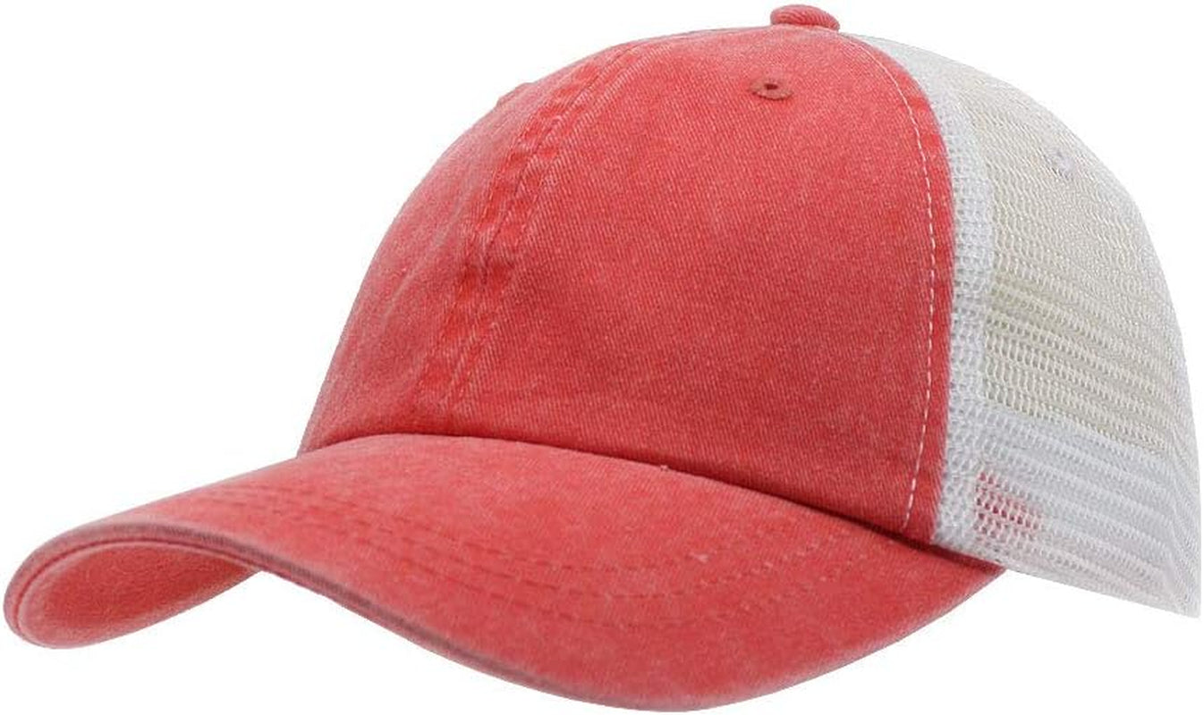 Timeless Style 🧢 Vintage Washed Cotton Mesh Baseball Cap – Soft, Adjustable & Perfect for Casual Days!