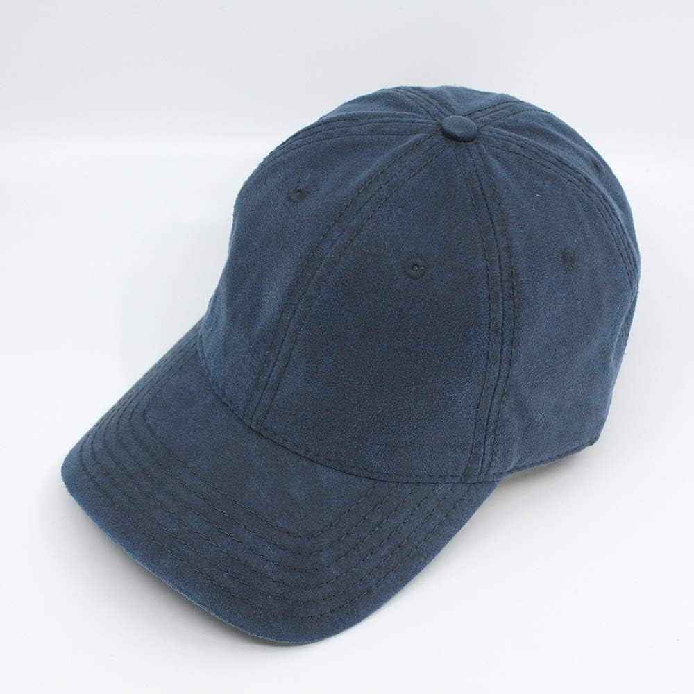 Heavy Washed Wax Coated Adjustable Low Profile Baseball Cap (Unstructured Navy)