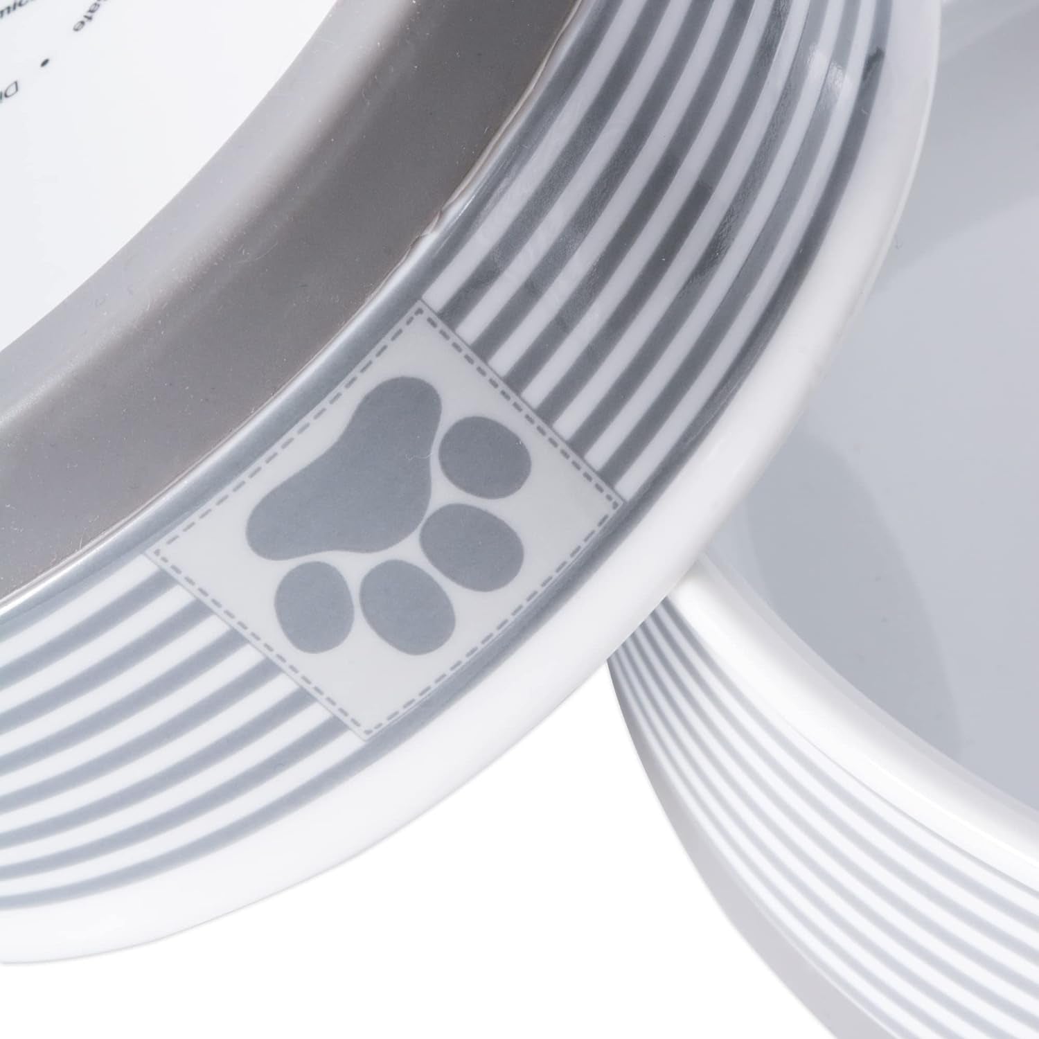 Style Meets Function for Your Pet! 🐾 Paw & Patch Ceramic Pet Collection | Medium Set in Gray – Perfect for Treats or Pet Accessories, 2 Pieces!