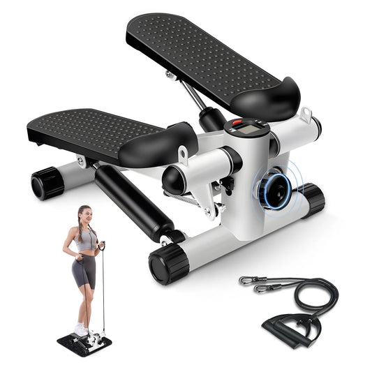 Step Up Your Fitness! 🏃‍♀️💪 Mini Stepper with Resistance Bands & LCD Monitor – Perfect for Home Workouts (330lbs Capacity) 🏋️‍♂️✨