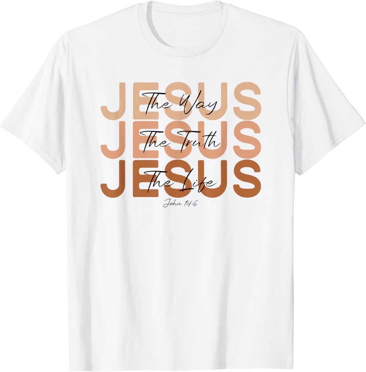 Christian T Shirt Women Men Kids Jesus the Way Truth Life T-Shirt Graphic T Shirts Vintage T Shirt Camisetas