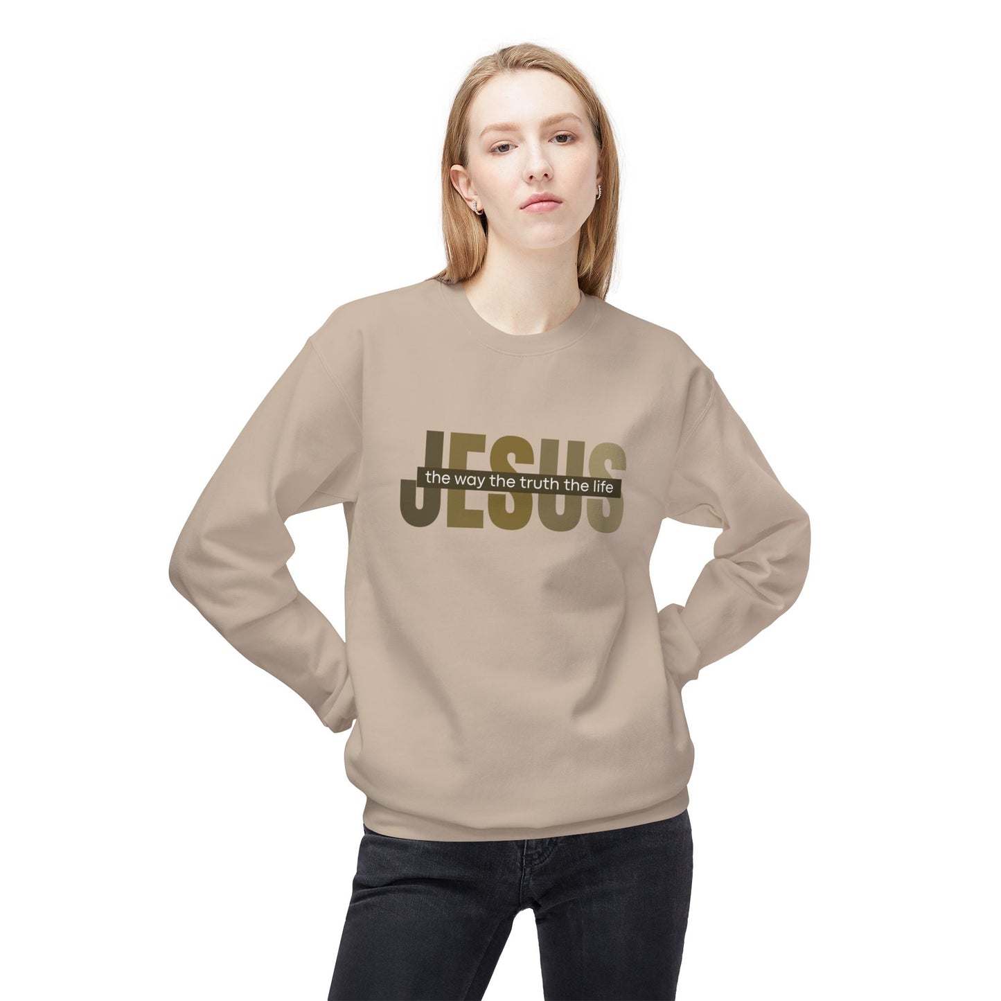 Jesus The Way The Truth The Life Sweatshirt, Womens Religious Sweatshirt, Faith Sweatshirt, Christian Sweatshirt, Bible Verse, Jesus Lover