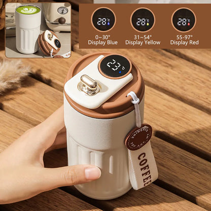 Keep Your Drink Just Right! ☕🌡️ Smart Thermos Bottle with LED Temperature Display – Stylish & Functional Coffee Cup for On-the-Go!