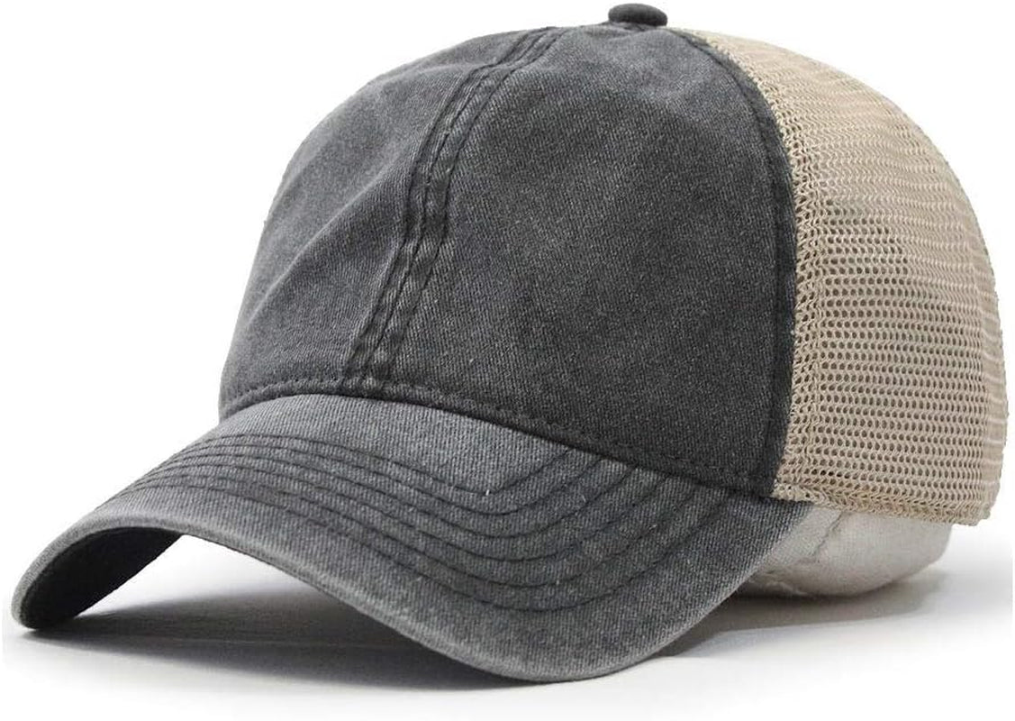 Timeless Style 🧢 Vintage Washed Cotton Mesh Baseball Cap – Soft, Adjustable & Perfect for Casual Days!