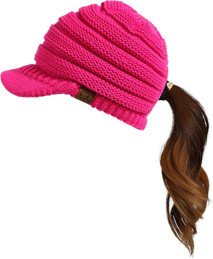 Stay Chic & Cozy! ❄️✨ Women's Ribbed Knit Hat with Brim – Perfect for Any Winter Look! 👒🧣