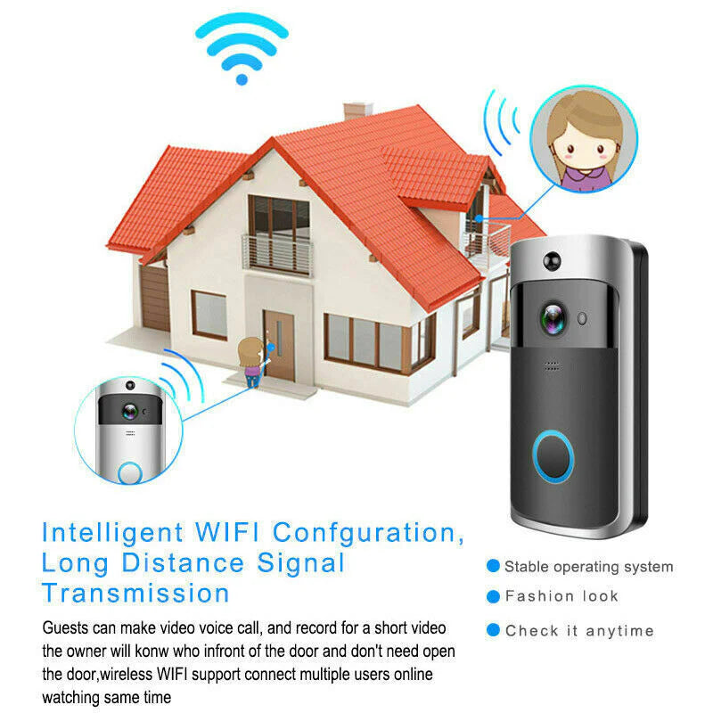 Upgrade Your Home Security: Smart WiFi Video Doorbell – See, Talk & Protect from Anywhere! 📱🔔🏠