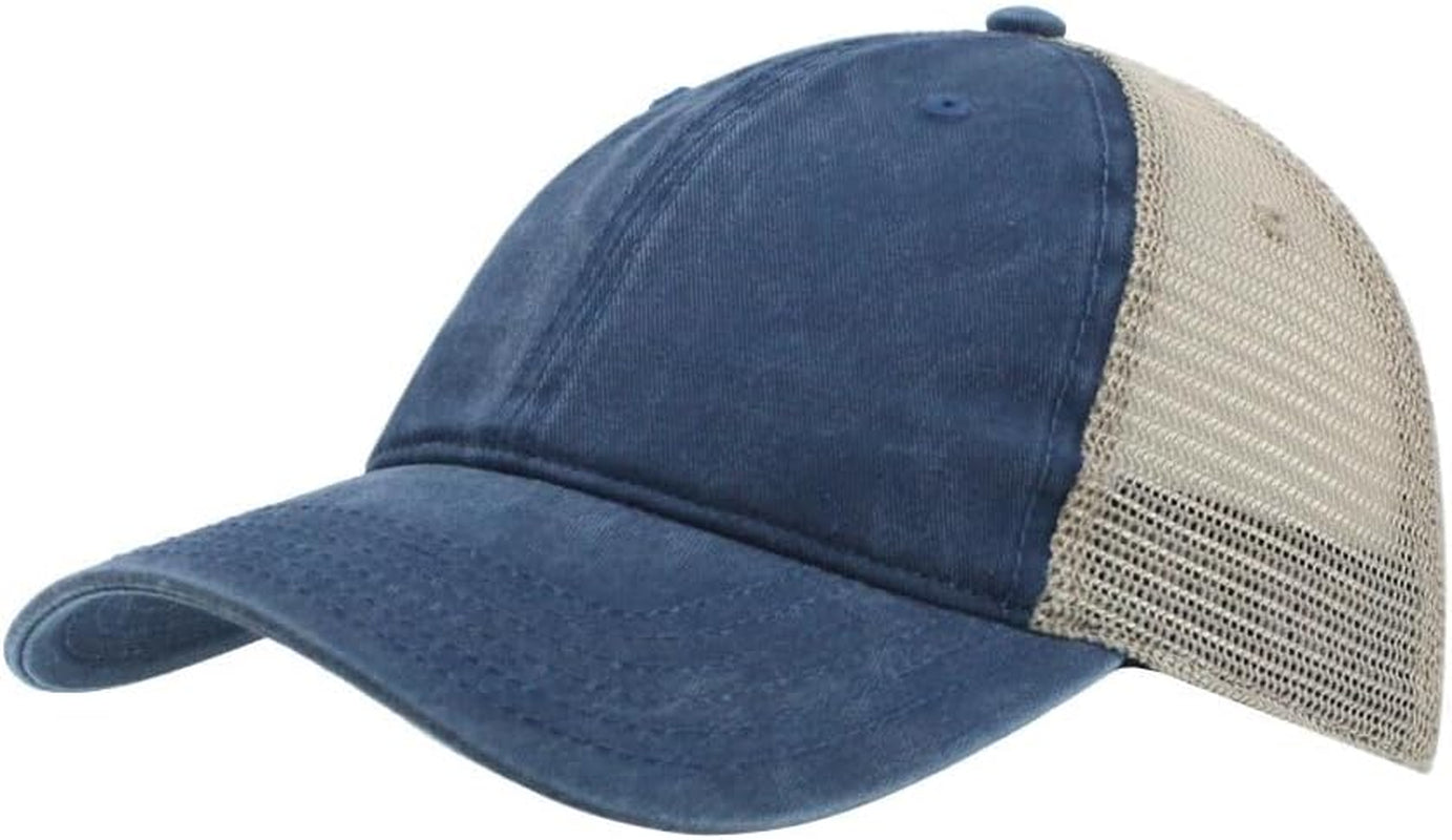 Timeless Style 🧢 Vintage Washed Cotton Mesh Baseball Cap – Soft, Adjustable & Perfect for Casual Days!