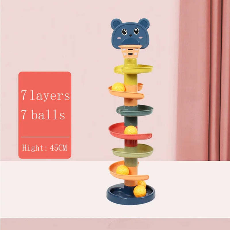 Boost Your Baby’s Development: Montessori Rolling Ball Toy – Fun, Stacking & Educational Play for Little Explorers! 🎉👶