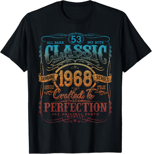 Celebrate 53 Years of Awesome 🎉 Vintage 1968 Limited Edition T-Shirt – Perfect for a 53rd Birthday Bash!