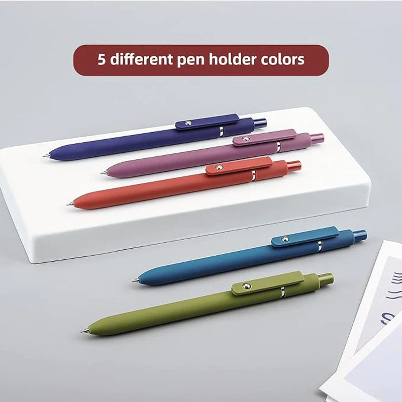 🖊️ Smooth Writing, Stylish Design: 5-Pc Gel Pens for Journaling & Note-Taking! ✨ (Morandi, Fine Point)