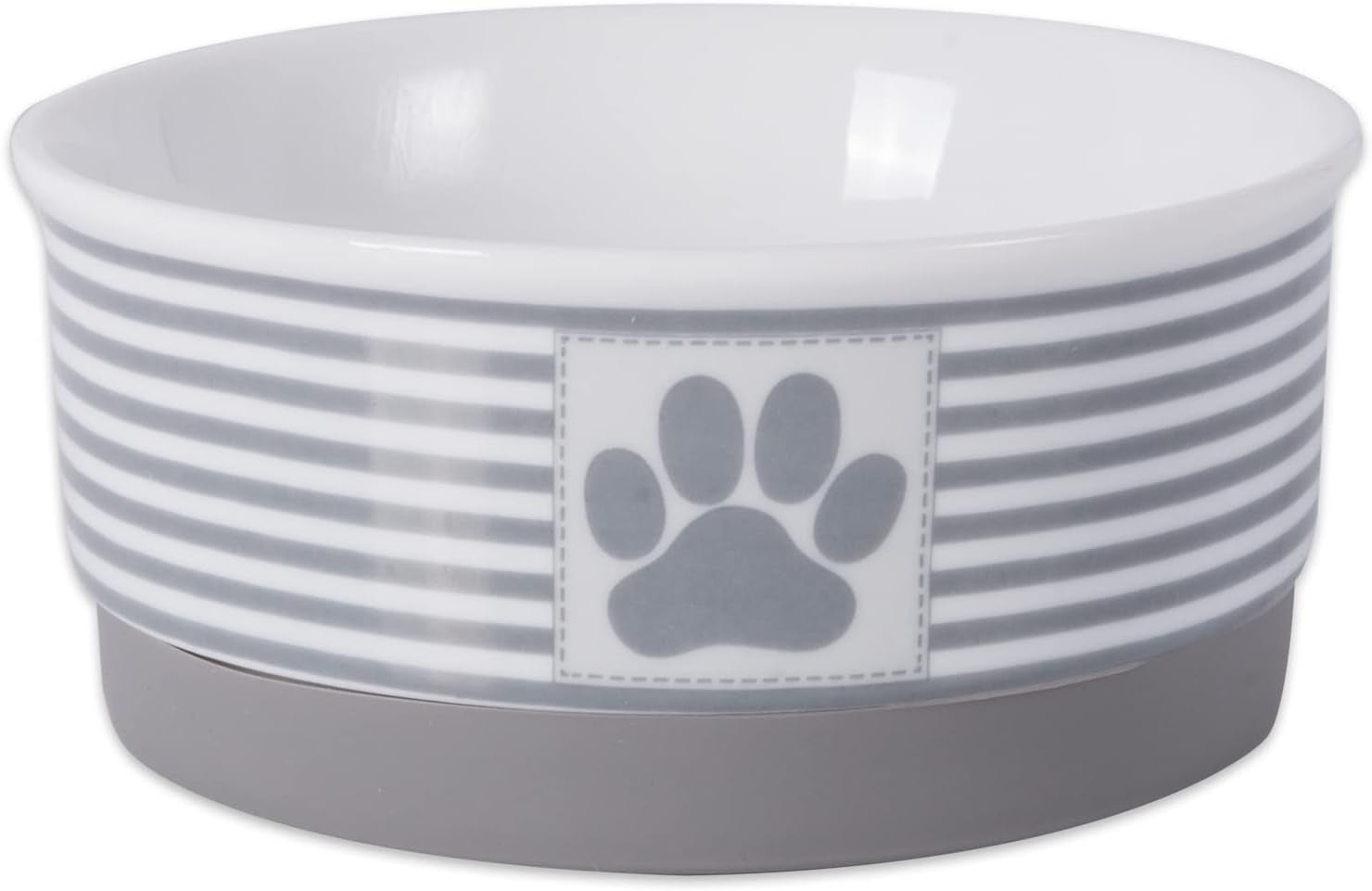 Style Meets Function for Your Pet! 🐾 Paw & Patch Ceramic Pet Collection | Medium Set in Gray – Perfect for Treats or Pet Accessories, 2 Pieces!