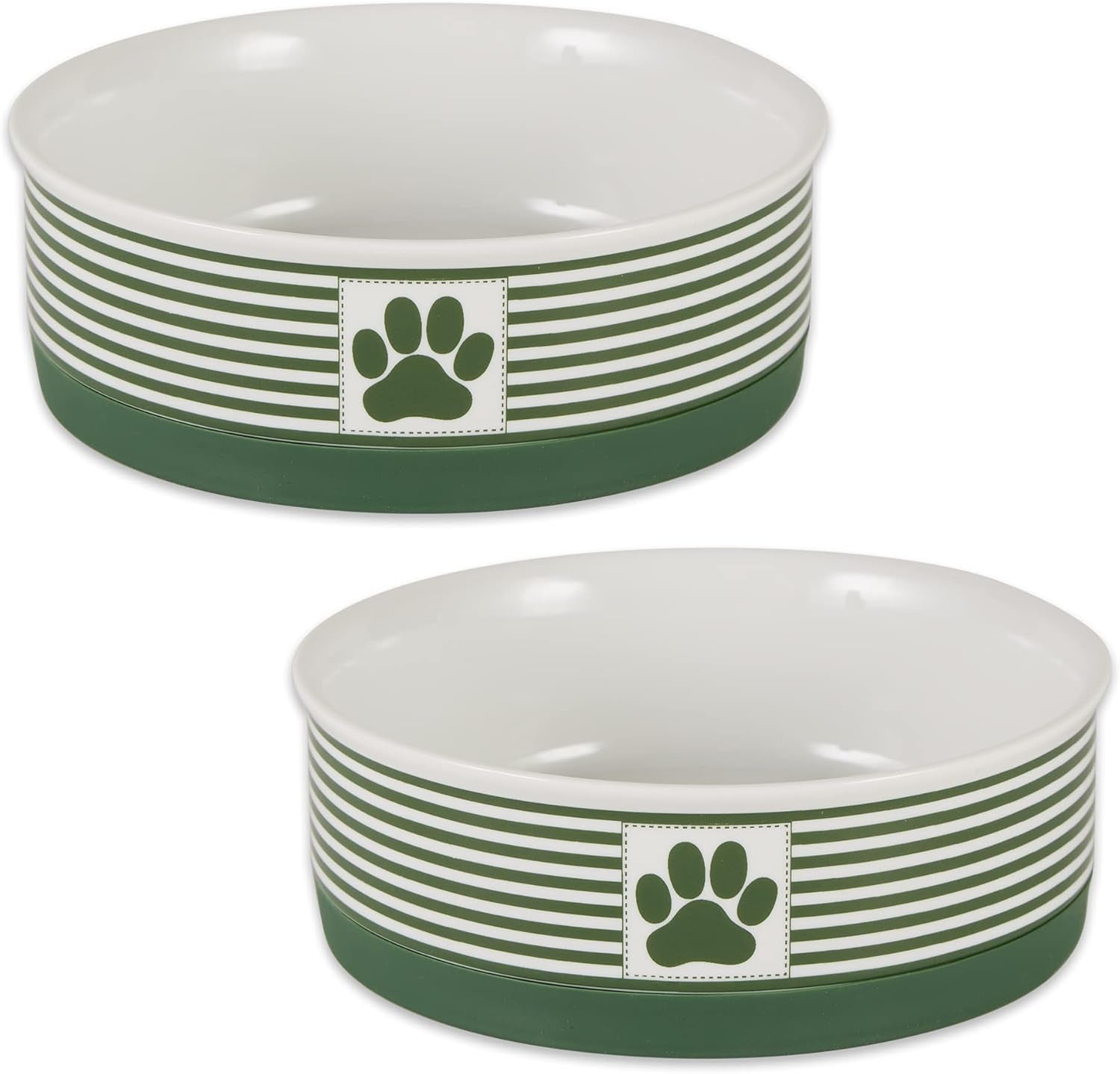 Style Meets Function for Your Pet! 🐾 Paw & Patch Ceramic Pet Collection | Medium Set in Gray – Perfect for Treats or Pet Accessories, 2 Pieces!