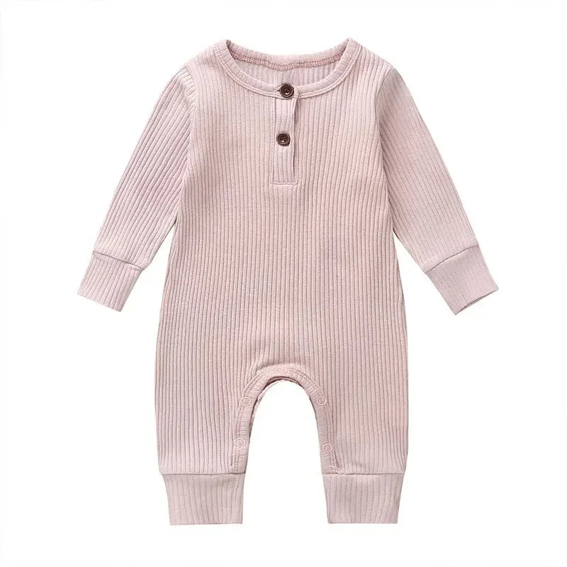 Cozy Up Your Little One! 🍂 Newborn Baby Romper – Soft Cotton Long Sleeve Jumpsuit for Boys & Girls, Perfect for Autumn!