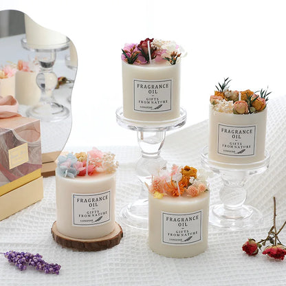 ransform Your Space with Stunning Scented Candles! 🕯️ Dried Flowers & Romantic Fragrances – Perfect for Home Decor, Weddings, or Emergencies!