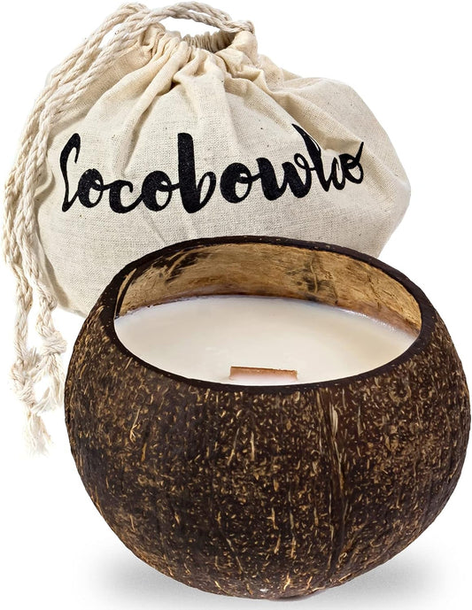 Set the Mood with Nature! 🕯️🌴 Scented Soy Coconut Shell Candles – Wood Wick & Real Coconut Shells for a Cozy, Tropical Vibe 🌺✨