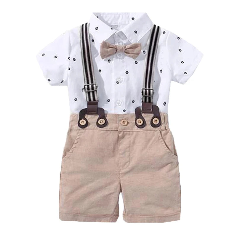 Dress Your Little Gentleman in Style! 👶✨ Baby Boy Romper & Bow Set – Perfect for Birthdays, Festivals, or Weddings with Matching Hat!