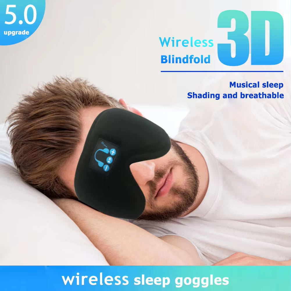 🎧 Sleep in Comfort: 3D Bluetooth Headband with Wireless Music & Eye Mask! 😴✨ (Perfect for Side Sleepers)