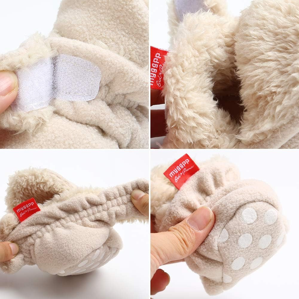 Keep Little Feet Cozy & Safe! ❄️ Baby Boy & Girl Fleece Booties – Soft, Non-Slip Winter Socks & Crib Shoes for Newborns & Toddlers!