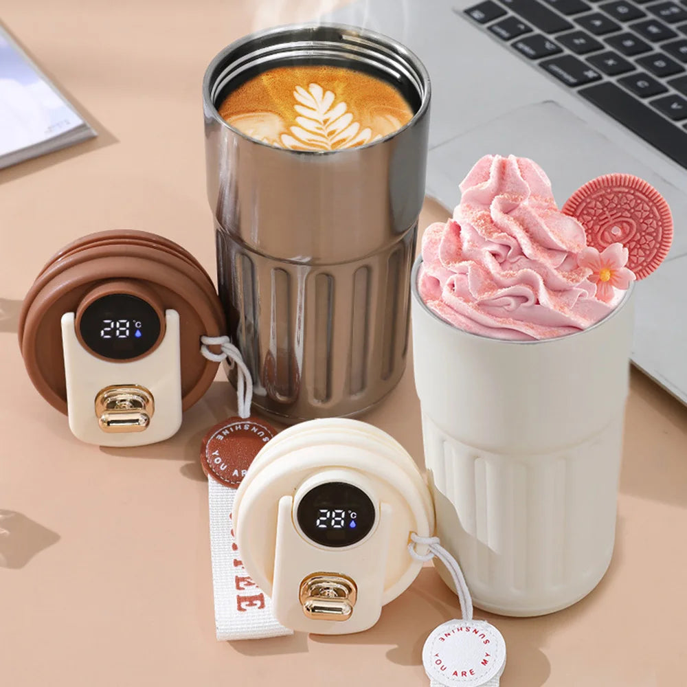 Keep Your Drink Just Right! ☕🌡️ Smart Thermos Bottle with LED Temperature Display – Stylish & Functional Coffee Cup for On-the-Go!