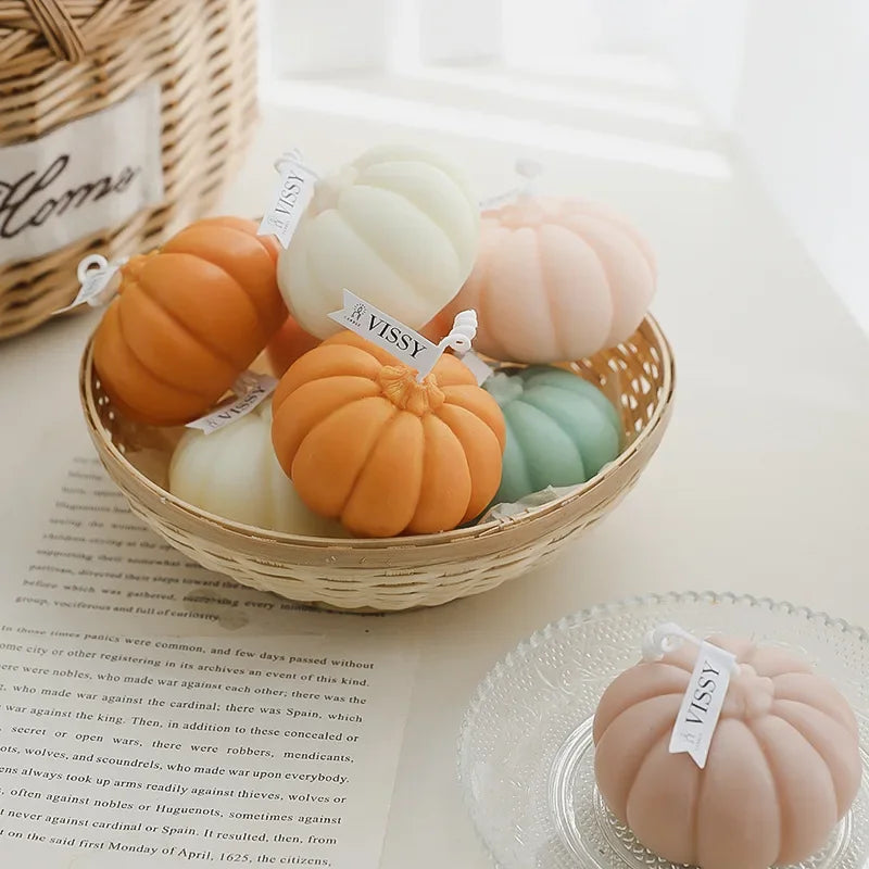 Add a Touch of Cozy Charm! 🎃 Nordic Pumpkin Scented Candles | 3D Soy Wax Aromatherapy – Perfect for Home Decor & Gift-Giving!