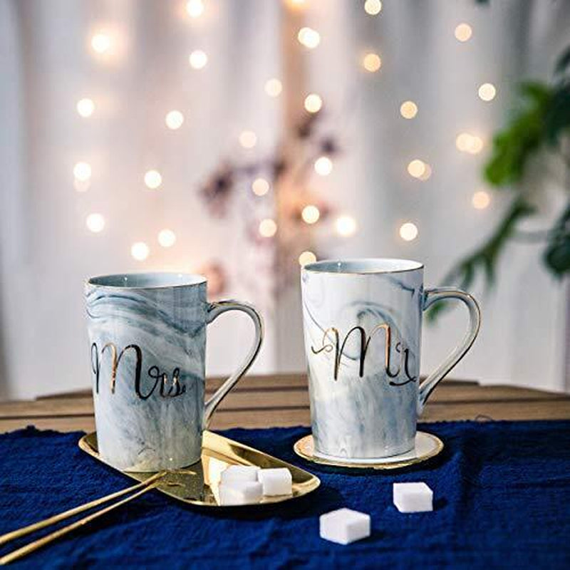 Mr and Mrs Coffee Mugs - Wedding Gifts - Mr and Mrs Mugs Set - for Grey&Grey