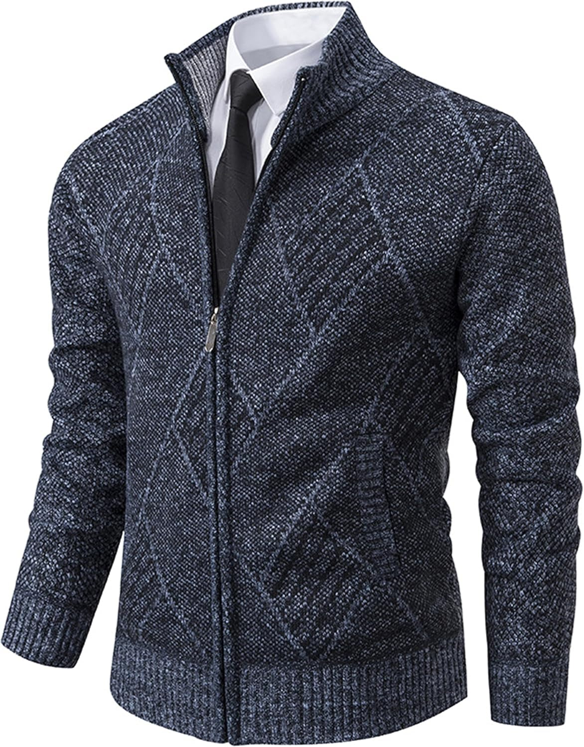 Stay Cozy & Stylish ✨ Men’s Casual Full-Zip Cardigan – Knitted with Pockets for Ultimate Comfort!