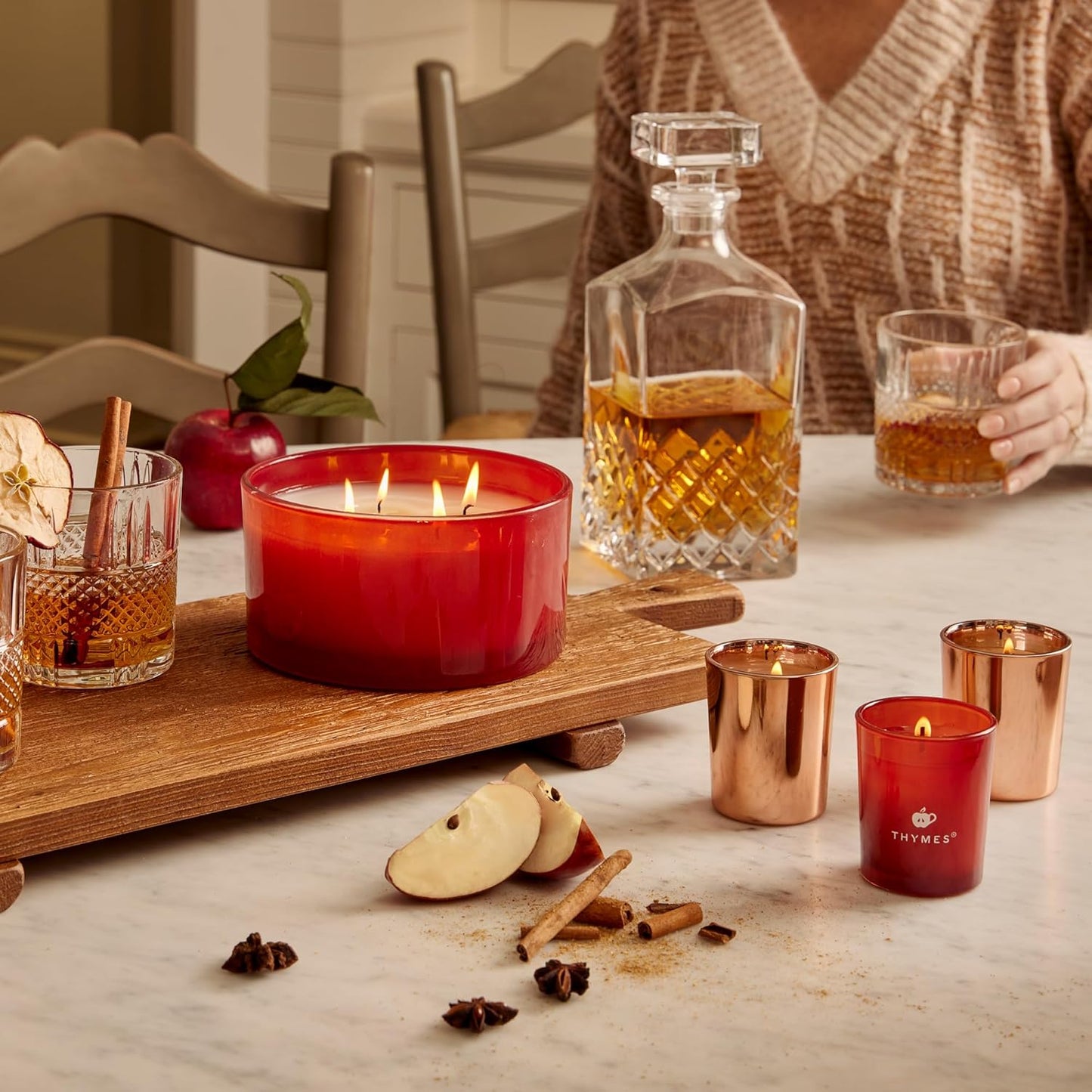 Indulge in Cozy Scents: Simmered Cider Votive Trio – Apple, Clove & Cardamom for the Ultimate Home Ambience 🍏🕯️✨