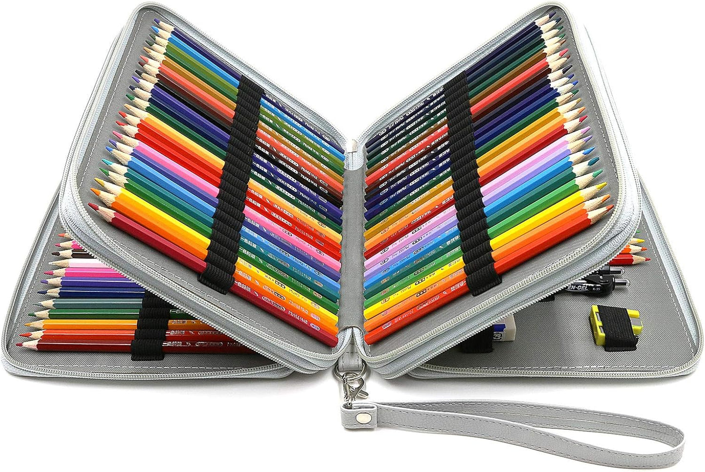 Organize in Style! ✨ 120-Slot PU Leather Pencil Case | Multi-Layer Zipper Bag with Handle – Perfect for Art Supplies, Colored Pencils, & Brushes!