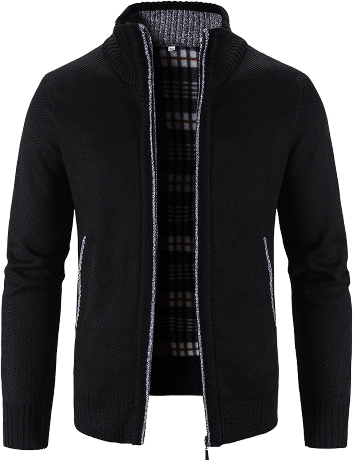 Upgrade Your Wardrobe 🧥 Men’s Slim-Fit Full-Zip Sweater – Thick Knitted Cardigan Jacket with Pockets for a Stylish Winter Look!