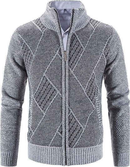 Stay Cozy & Stylish ✨ Men’s Casual Full-Zip Cardigan – Knitted with Pockets for Ultimate Comfort!