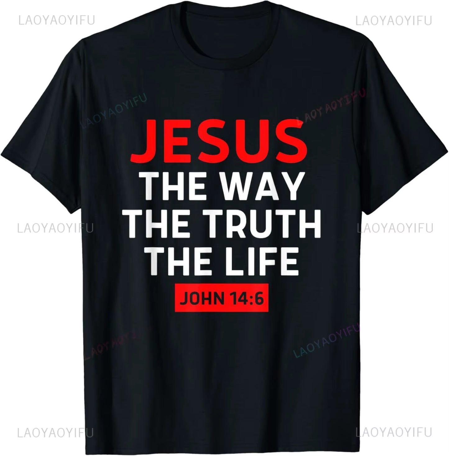 Christian T Shirt Women Men Kids Jesus the Way Truth Life T-Shirt Graphic T Shirts Vintage T Shirt Camisetas