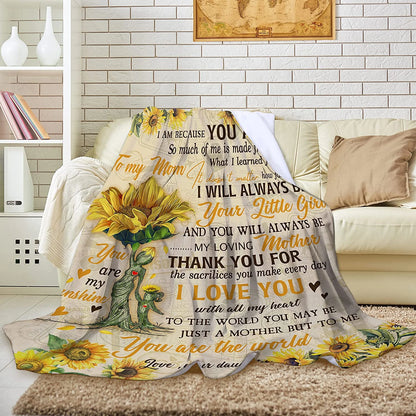 A Hug in Every Thread! 💖 'To My Best Mom Ever' Blanket – The Perfect Birthday Gift from Daughter or Son, Soft & Cozy Gift to Show Your Love!