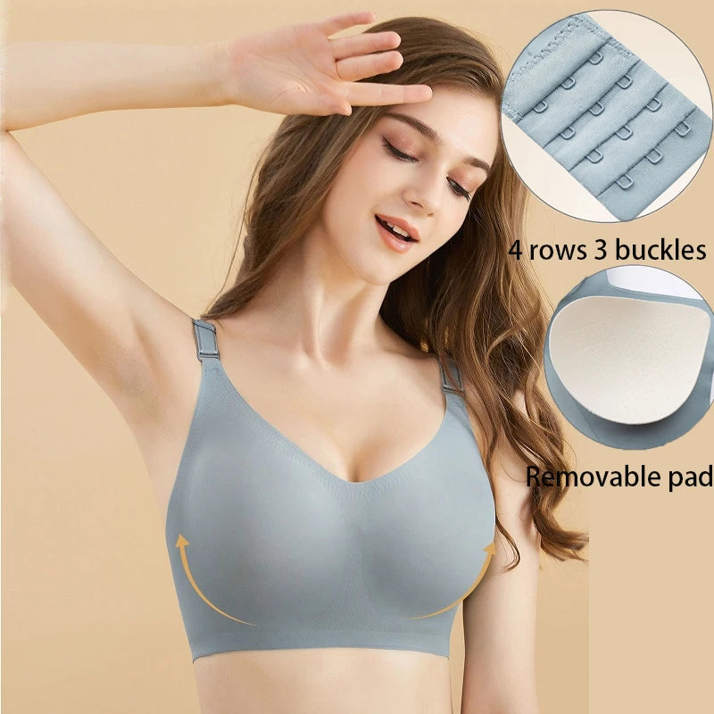 💖 Comfort Meets Style: Seamless Jelly Color Bra for Women – Soft, Wireless & Perfect for Nursing! ✨