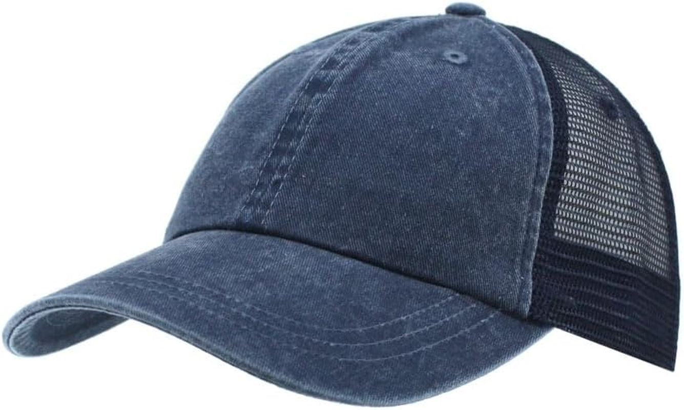 Timeless Style 🧢 Vintage Washed Cotton Mesh Baseball Cap – Soft, Adjustable & Perfect for Casual Days!