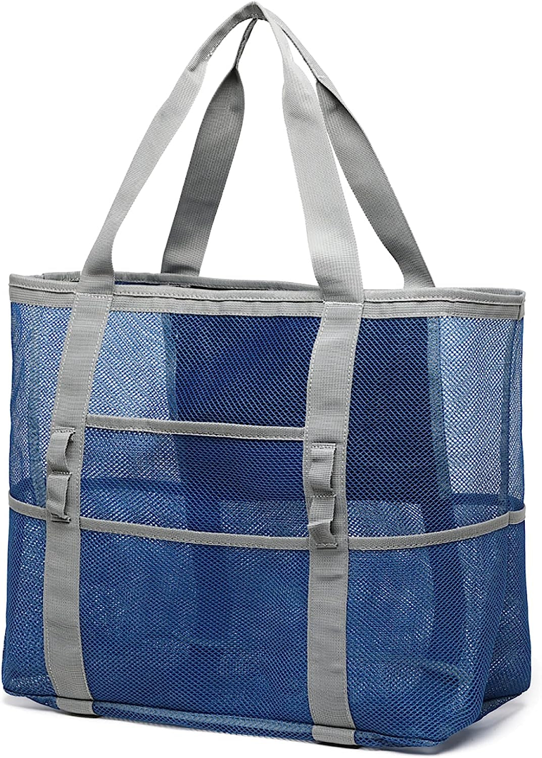 Mesh Beach Bag Family - Beach Tote 9 Pockets Cruise Vacation Essentials