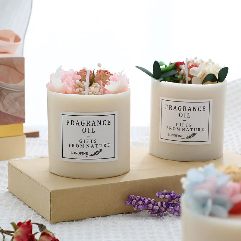 ransform Your Space with Stunning Scented Candles! 🕯️ Dried Flowers & Romantic Fragrances – Perfect for Home Decor, Weddings, or Emergencies!