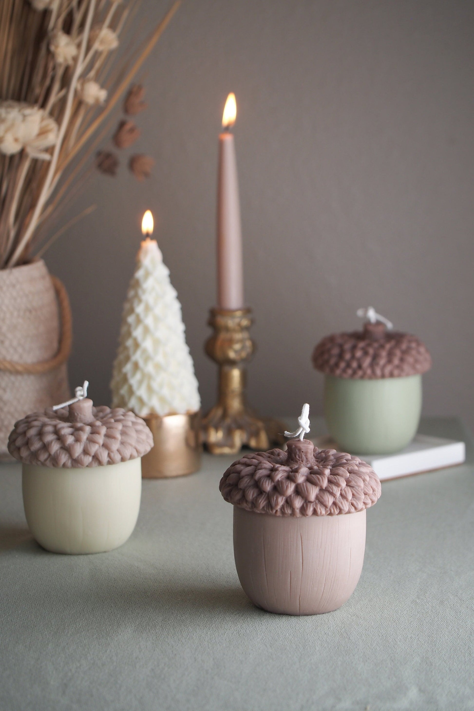 Cozy Up Your Holidays! 🍂🕯️ Acorn-Shaped Fall Scented Candles – Perfect for Thanksgiving, Christmas & Housewarming Gifts 🎁✨