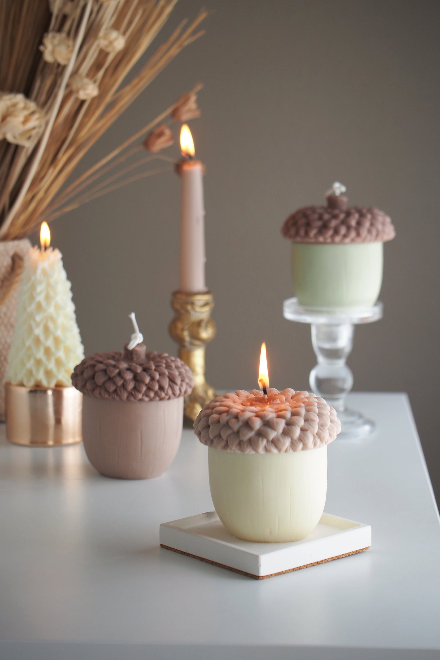 Cozy Up Your Holidays! 🍂🕯️ Acorn-Shaped Fall Scented Candles – Perfect for Thanksgiving, Christmas & Housewarming Gifts 🎁✨