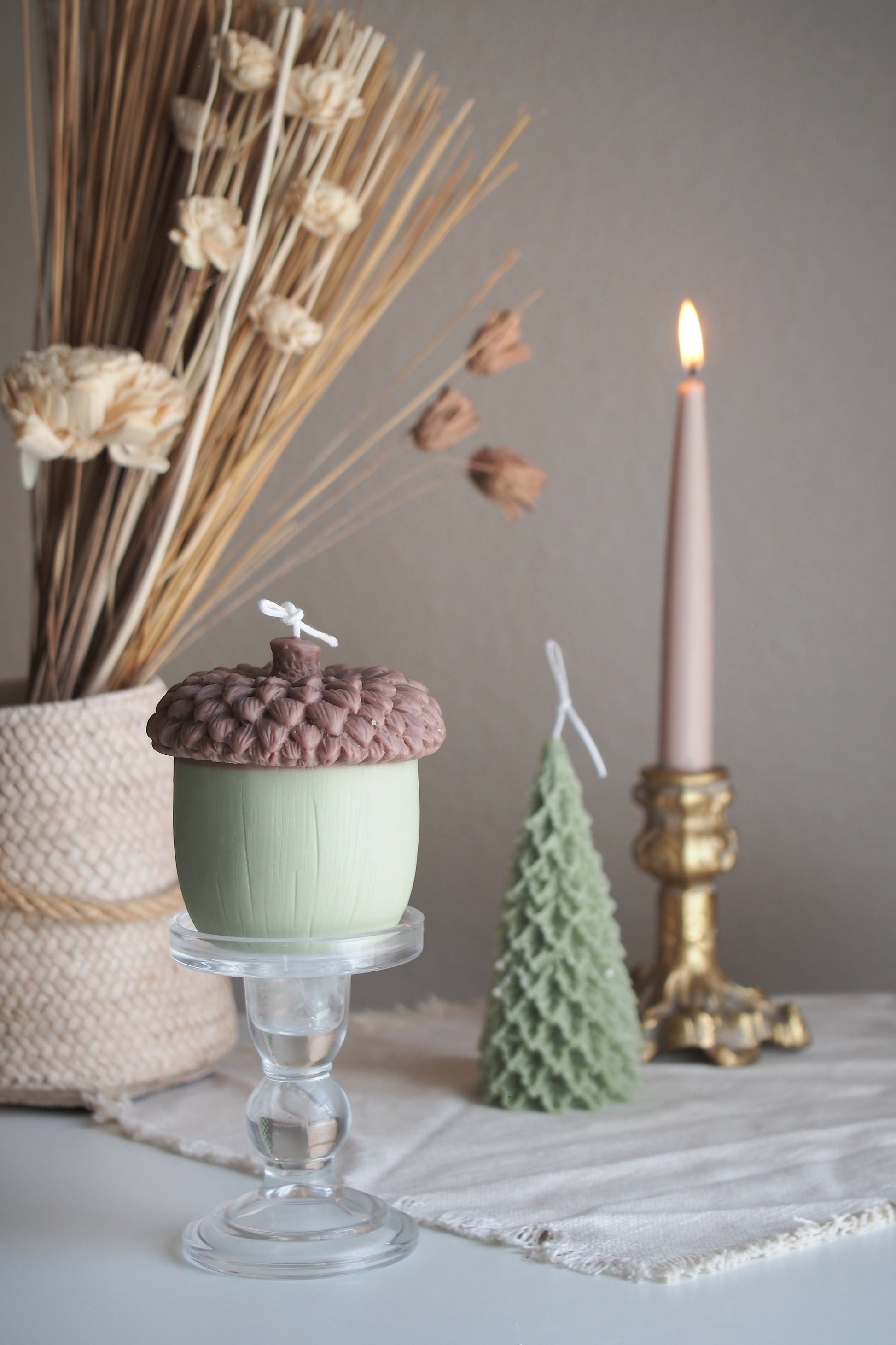 Cozy Up Your Holidays! 🍂🕯️ Acorn-Shaped Fall Scented Candles – Perfect for Thanksgiving, Christmas & Housewarming Gifts 🎁✨