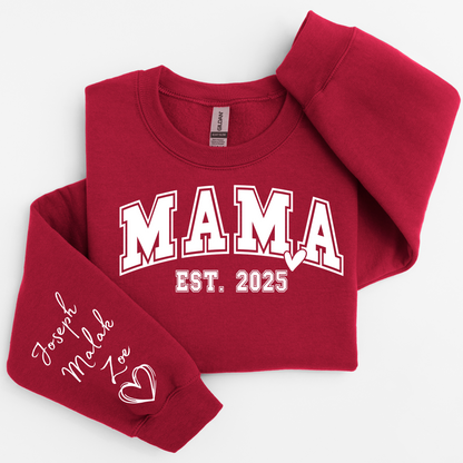 Mama Est. 2025 Sweatshirt | Cozy Unisex Crewneck, Perfect Gift for New Moms, Mother's Day, Family Celebrations, Casual Style